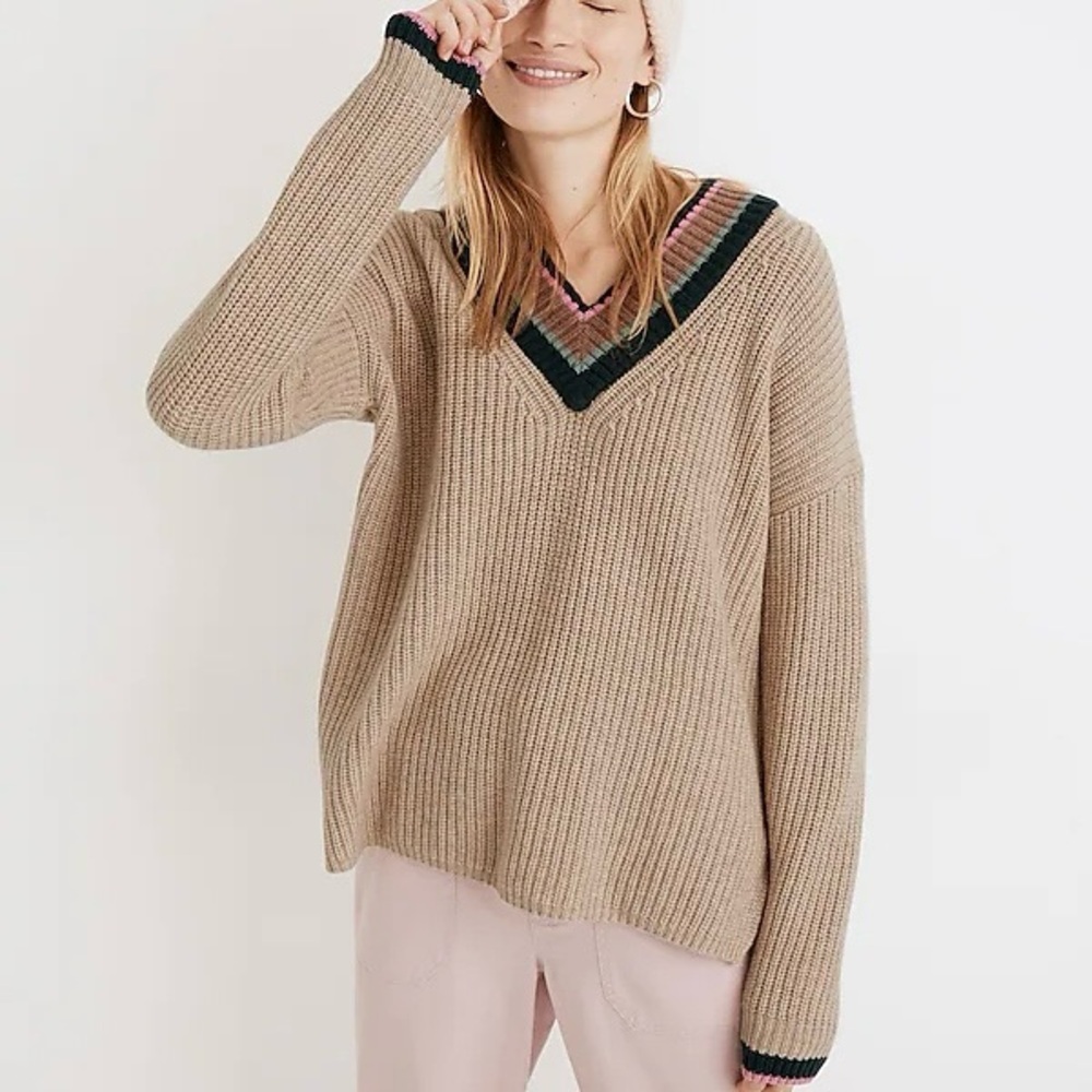 Madewell • Tipped Forrest V-Neck Sweater
